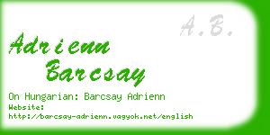 adrienn barcsay business card